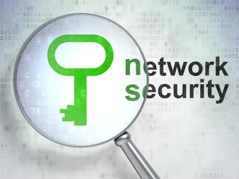 Safety concept: Key and Network Security with optical glass Stockillustratie