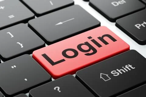 Safety concept: Login on computer keyboard background Stock Illustration