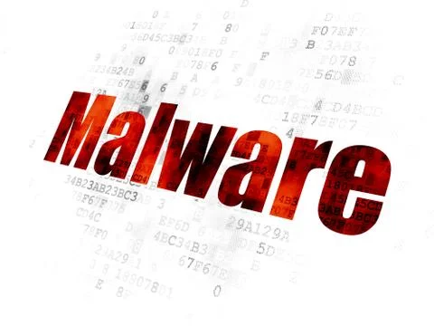 Safety concept: Malware on Digital background Stock Illustration