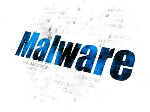 Safety concept: Malware on Digital background Stock Illustration