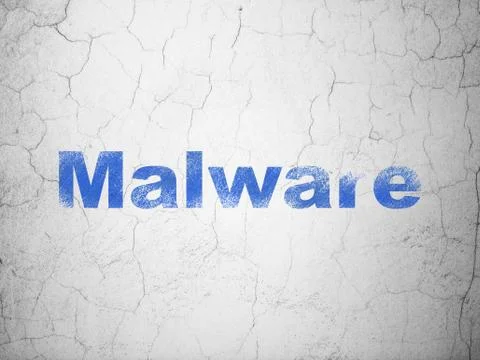 Safety concept: Malware on wall background Stock Illustration