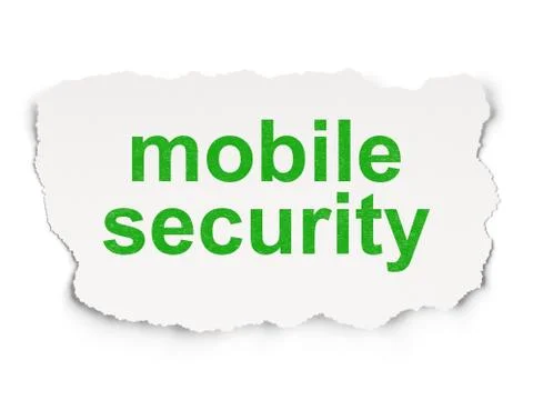 Safety concept: Mobile Security on Paper background Stock Illustration