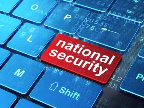 Safety concept: National Security on computer keyboard background 스톡 일러스트