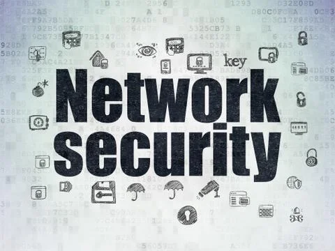 Safety concept: Network Security on Digital Data Paper background Stock Illustration