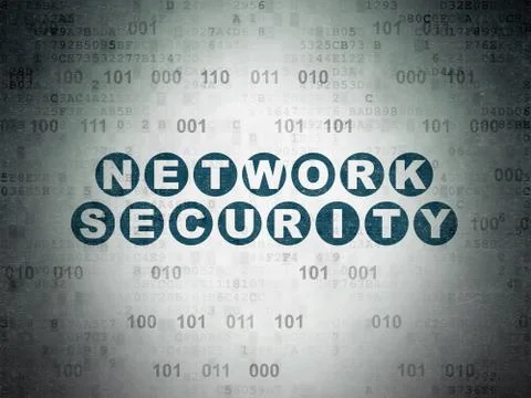 Safety concept: Network Security on Digital Data Paper background Stock Illustration