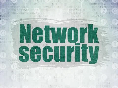 Safety concept: Network Security on Digital Data Paper background Stock Illustration