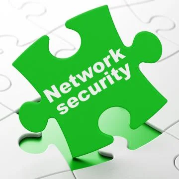 Safety concept: Network Security on puzzle background イラスト素材