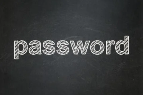 Safety concept: Password on chalkboard background Stock Illustration