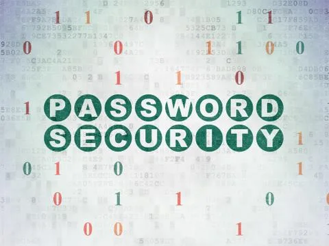 Safety concept: Password Security on Digital Paper background Illustrazione stock