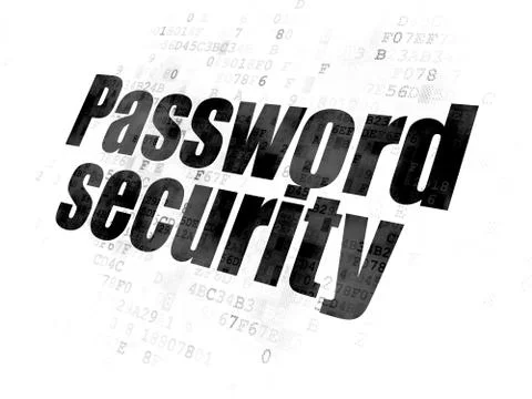 Safety concept: Password Security on Digital background Stock Illustration