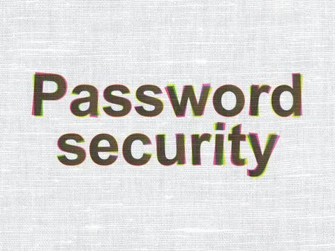 Safety concept: Password Security on fabric texture background Illustrazione stock