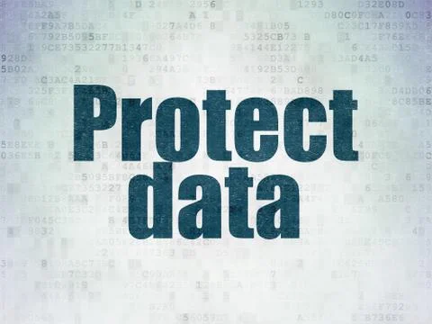 Safety concept: Protect Data on Digital Data Paper background Illustrazione stock
