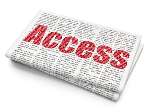 Safety concept: red text Access on Newspaper background Stock Illustration