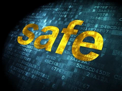 Safety concept: Safe on digital background Stock-Illustration