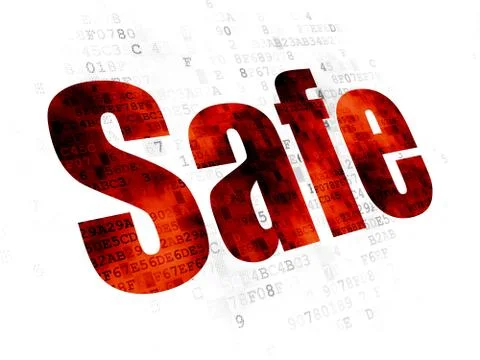 Safety concept: Safe on Digital background 스톡 일러스트