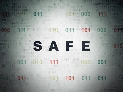 Safety concept: Safe on Digital Data Paper background Stock-Illustration