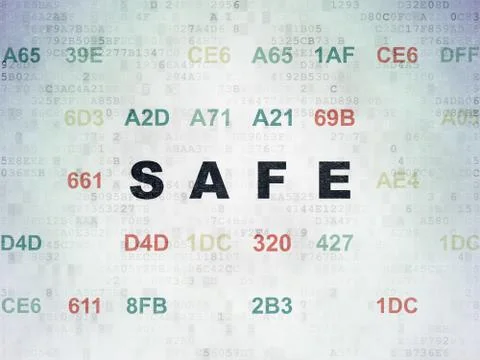 Safety concept: Safe on Digital Data Paper background Stock-Illustration