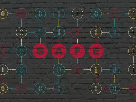 Safety concept: Safe on wall background Stock-Illustration