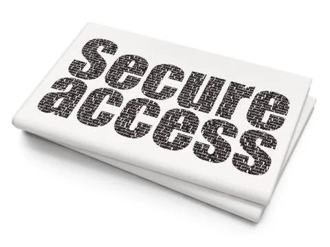 Safety concept: Secure Access on Blank Newspaper background Stock Illustration