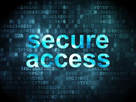Safety concept: Secure Access on digital background Stock Illustration
