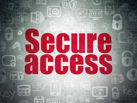 Safety concept: Secure Access on Digital Data Paper background イラスト素材