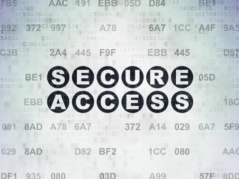Safety concept: Secure Access on Digital Data Paper background イラスト素材