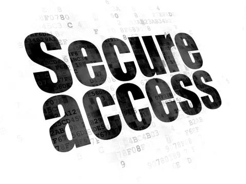 Safety concept: Secure Access on Digital background Stock Illustration