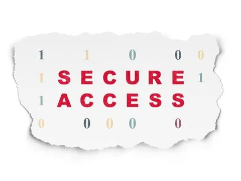 Safety concept: Secure Access on Torn Paper background Stock-Illustration