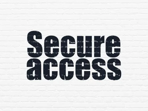 Safety concept: Secure Access on wall background Stock-Illustration
