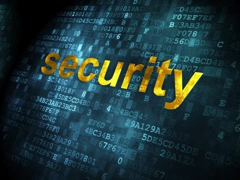 Safety concept: Security on digital background Stock Illustration