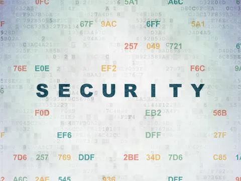 Safety concept: Security on Digital Data Paper background Illustrazione stock