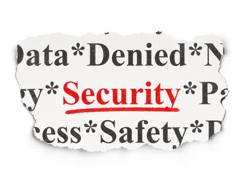Safety concept: Security on Paper background Stock Illustration