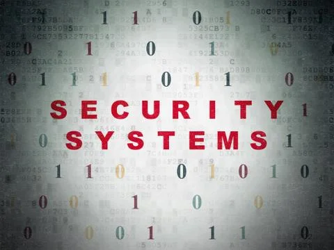 Safety concept: Security Systems on Digital Data Paper background Stock Illustration