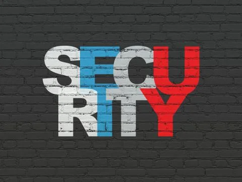 Safety concept: Security on wall background Stock Illustration