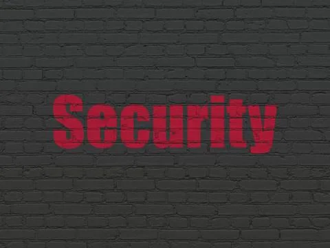 Safety concept: Security on wall background Stock Illustration