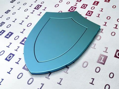 Safety concept: Shield on Binary Code background イラスト素材