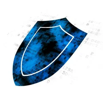 Safety concept: Shield on Digital background Stock Illustration