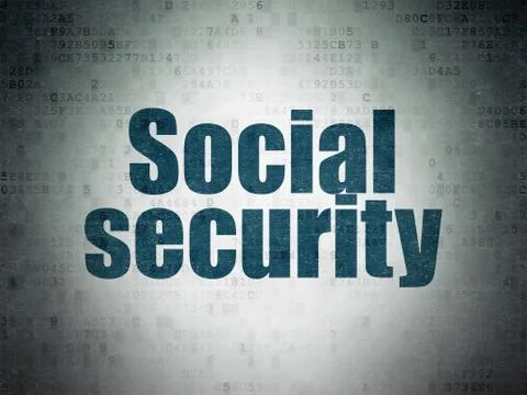 Safety concept: Social Security on Digital Data Paper background Stock Illustration