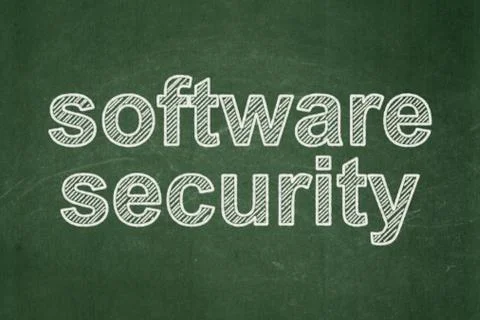 Safety concept: Software Security on chalkboard background イラスト素材