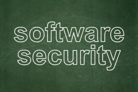 Safety concept: Software Security on chalkboard background Stock Illustration