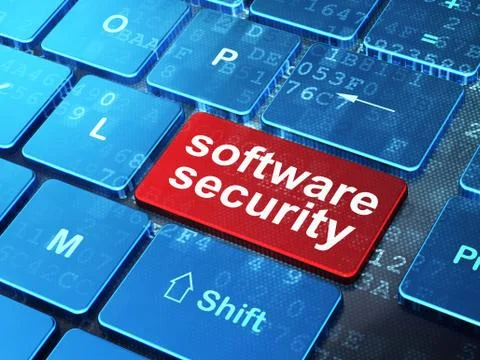 Safety concept: Software Security on computer keyboard background Stock Illustration