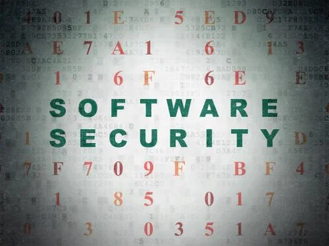 Safety concept: Software Security on Digital Paper background Stock-Illustration