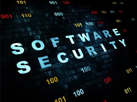 Safety concept: Software Security on Digital background Stock-Illustration