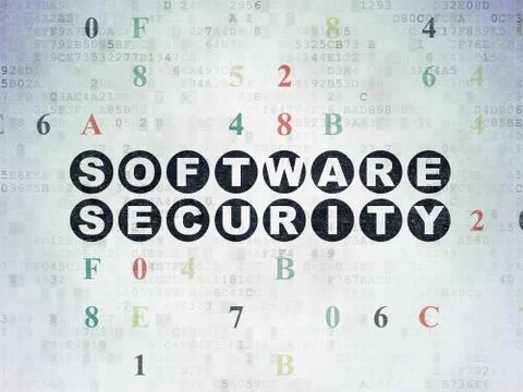 Safety concept: Software Security on Digital Data Paper background Stock-Illustration