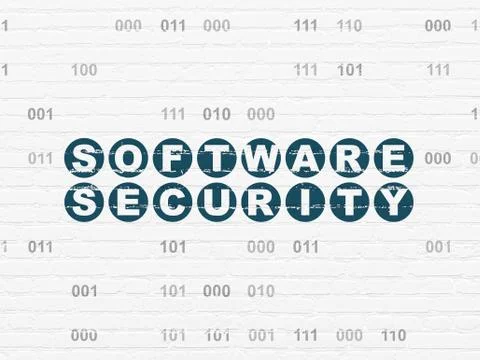 Safety concept: Software Security on wall background Stock-Illustration