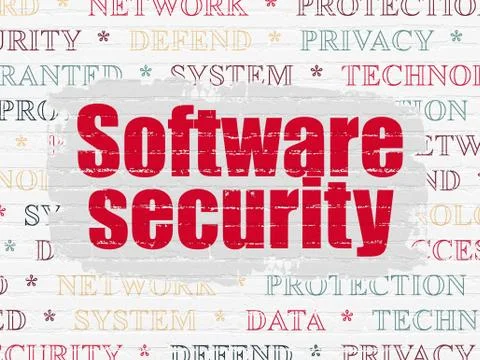 Safety concept: Software Security on wall background Stock-Illustration