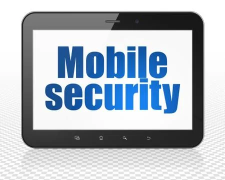 Safety concept: Tablet Pc Computer with Mobile Security on display イラスト素材