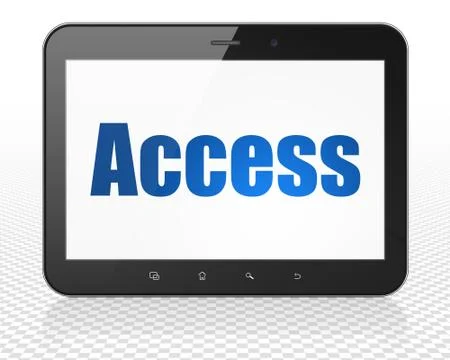Safety concept: Tablet Pc Computer with Access on display Stock Illustration
