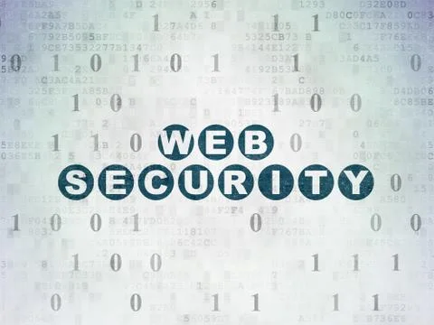 Safety concept: Web Security on Digital Paper background Stock Illustration