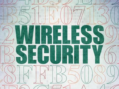 Safety concept: Wireless Security on Digital Data Paper background Stock Illustration